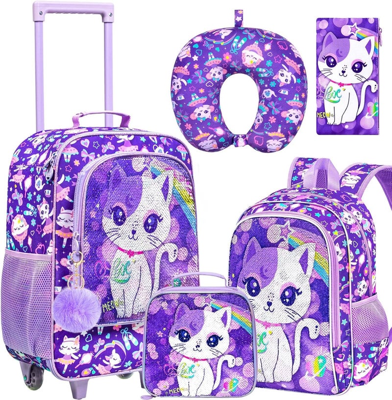 KLFVB Kids Luggage for Boys Girls, Cute Rolling Wheels Suitcase for Toddler, Children Travel Carry on Suitcase - Image 1